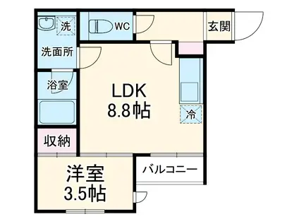 Y-HOUSE(1LDK/3階)の間取り写真