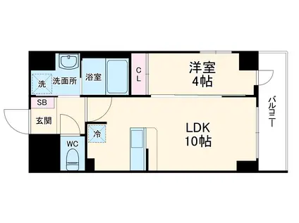 YOKOHAMA SHIGYO B.L.D(1LDK/4階)の間取り写真