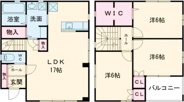両毛線 前橋駅 徒歩17分 2階建 築12年(3LDK)の間取り写真