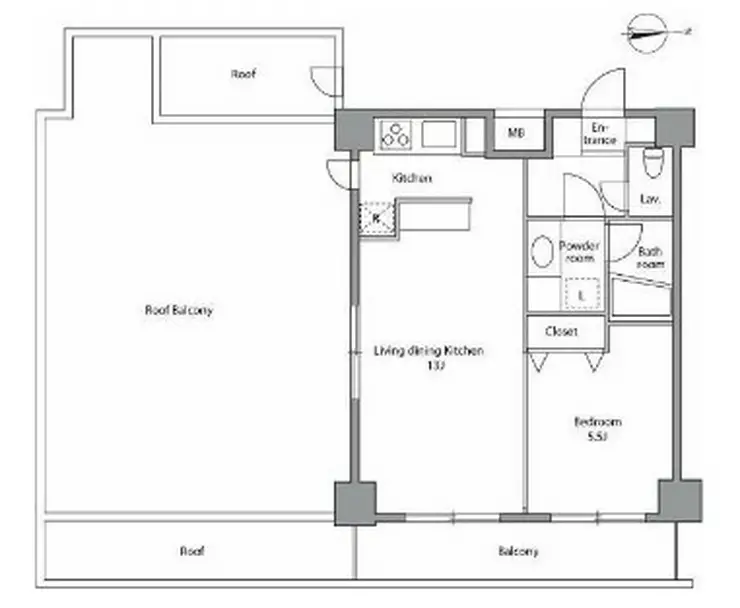 レジディア上落合 6階階 間取り
