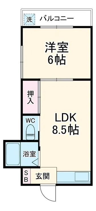 コーポラス親和・浅田 1階階 間取り