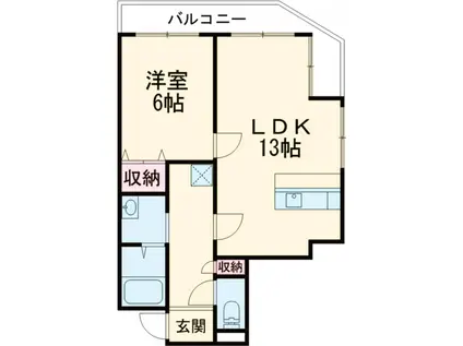 スマイルガーデン(1LDK/3階)の間取り写真