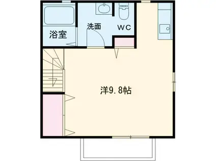 アフィット(1K/2階)の間取り写真