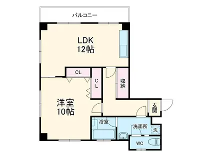 TAKAHASHIビル(1LDK/4階)の間取り写真