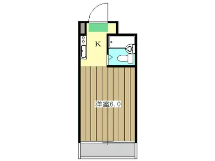 駒沢イン(1K/2階)の間取り写真