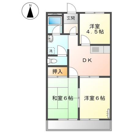 エクセル東山(3DK/2階)の間取り写真