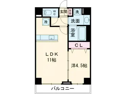 ルミーク大山(1LDK/2階)の間取り写真