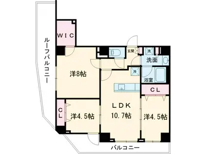 ルミーク大山(3LDK/5階)の間取り写真