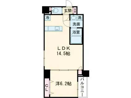ルミーク大山(1LDK/1階)の間取り写真