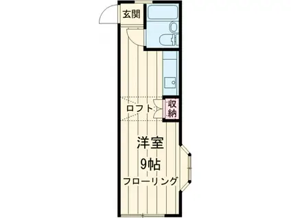 リヴオオツカⅢ(ワンルーム/1階)の間取り写真