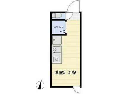 レガロアパートメント北赤羽(ワンルーム/2階)の間取り写真