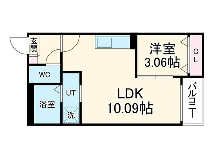 JACK FUNAIRI Ⅱ(1LDK/2階)の間取り写真