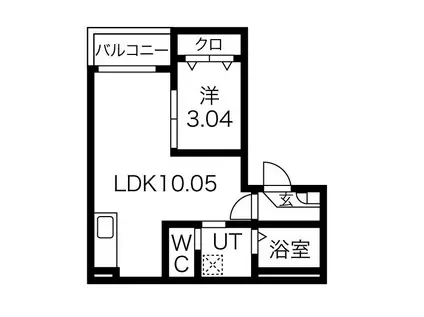 JACK FUNAIRI Ⅱ(1LDK/2階)の間取り写真