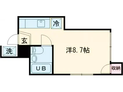 笹塚レジデンス(ワンルーム/2階)の間取り写真