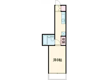 三清ハウス(1K/3階)の間取り写真