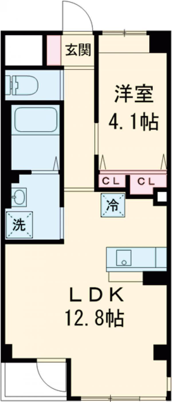 エスペランサ(1LDK/1階)の間取り写真