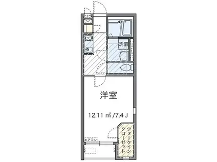 レオネクストコーポ 地純(1K/1階)の間取り写真