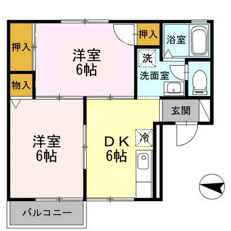 ハイツ井上C 2階階 間取り