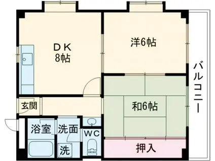 宮本マンション(2DK/3階)の間取り写真