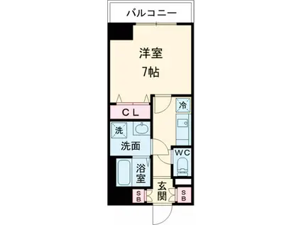 コスモリード錦糸町(1K/5階)の間取り写真