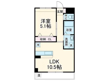ヴァンヴェールⅡ(1LDK/1階)の間取り写真