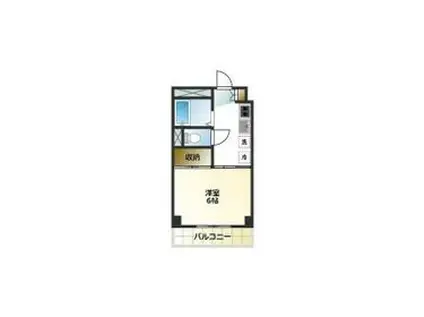 粟沢マンション(ワンルーム/4階)の間取り写真