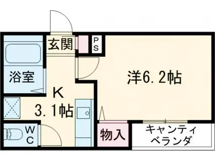 COURT・PALACE-HARU(1K/3階)の間取り写真