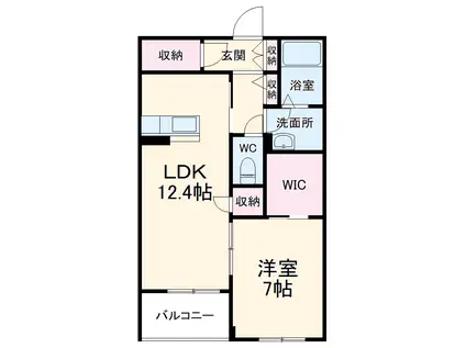 べレオMS上溝(1LDK/3階)の間取り写真