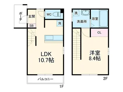 フォルストヴィラ鵠沼(1LDK)の間取り写真