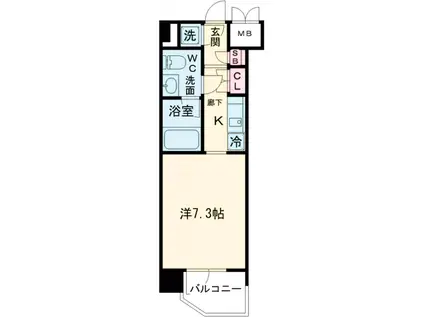 メインステージパーク大山(1K/14階)の間取り写真