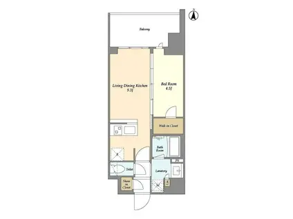 グランカーサ三ノ輪Ⅴ(1LDK/6階)の間取り写真