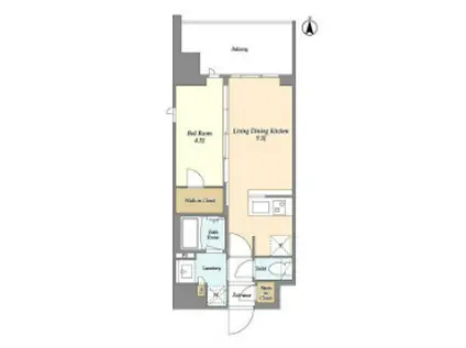 グランカーサ三ノ輪Ⅴ(1LDK/2階)の間取り写真