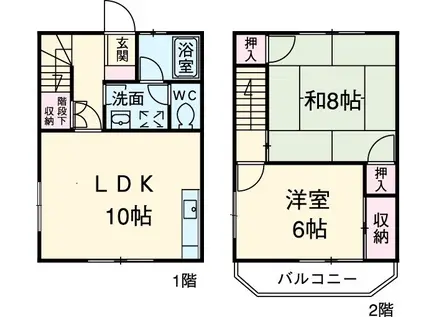ビューパークＤ(2LDK)の間取り写真