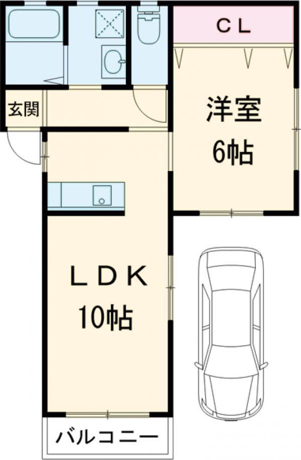 ジェントリー大友(1LDK/1階)の間取り写真