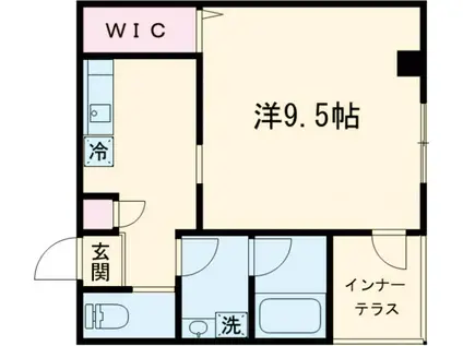 KKハウスⅡ(1K/3階)の間取り写真