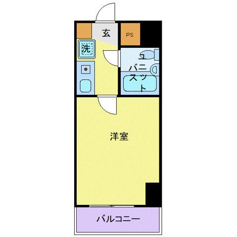 モナークマンション橋本弐番館(1K/3階)の間取り写真