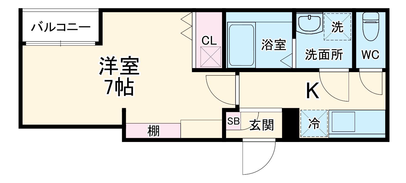 STORIA久喜(1K/2階)の間取り写真
