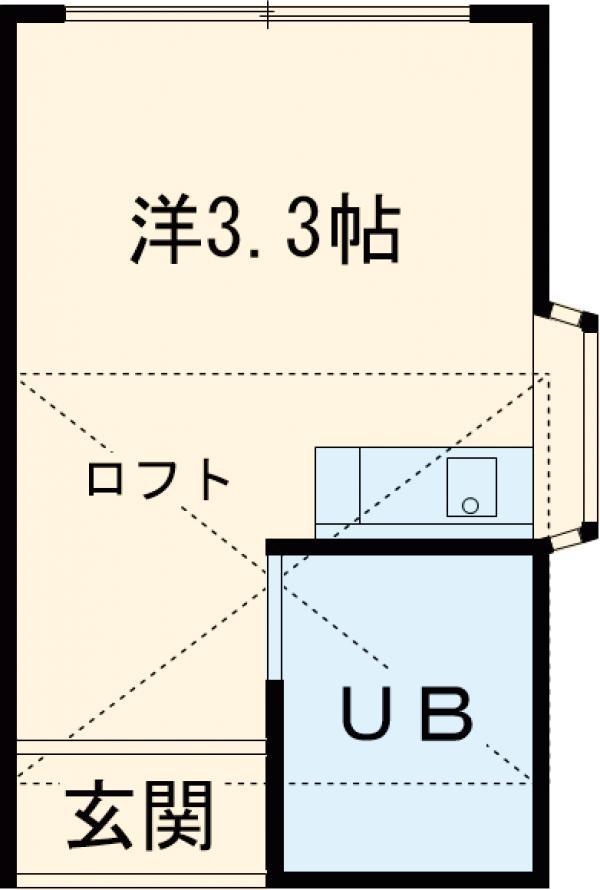 ラフィーユマルナンB棟(ワンルーム/2階)の間取り写真