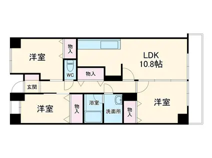 ジュピテール(3LDK/4階)の間取り写真