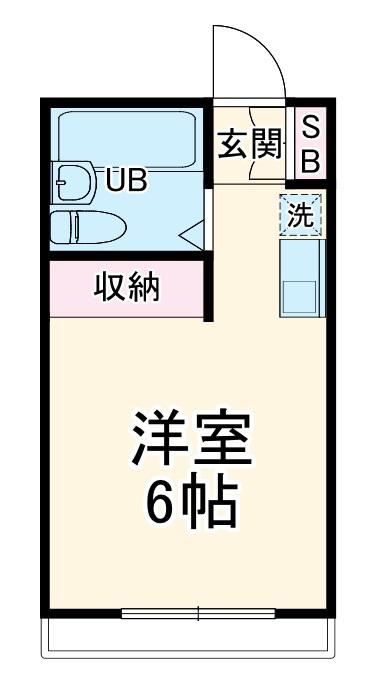 日新ハイツ(ワンルーム/2階)の間取り写真