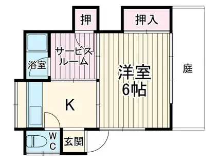 東海ハイツ(1SK/1階)の間取り写真