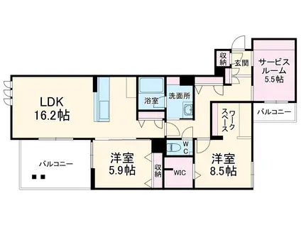 HIGH LINE PARK(3LDK/4階)の間取り写真