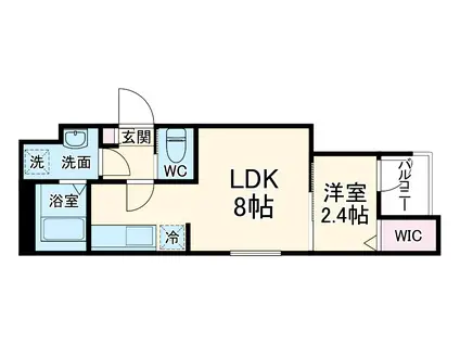 KLEIS北上尾(1LDK/3階)の間取り写真
