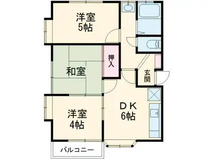 エクセル藤代(3DK/2階)の間取り写真