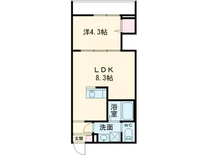 ROBOT HOMEお花茶屋Ⅱ(1LDK/2階)の間取り写真