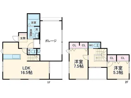 Ｍａｒｒｏｎｅ(2LDK)の間取り写真