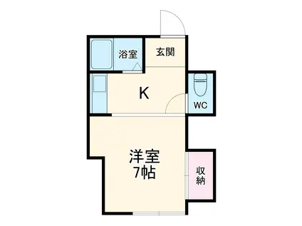 コスタ船橋日大前(1K/1階)の間取り写真