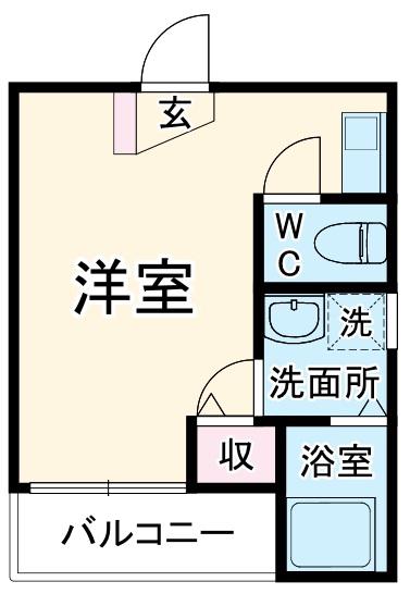 メゾンボヌール(ワンルーム/2階)の間取り写真