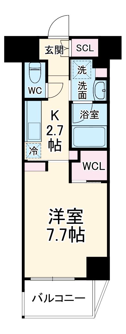 BLESTON COURT MIZUHOUNDOJOHIGA(1K/9階)の間取り写真