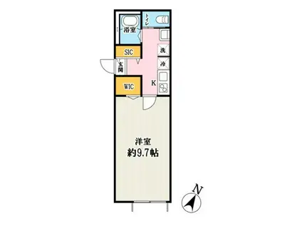 PLOUGH並木町(1K/2階)の間取り写真